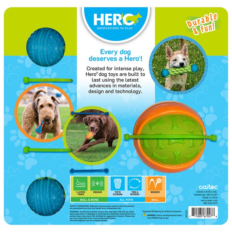 Hero Juguetes para Perro 3 pzs — Imagen 2 de 4