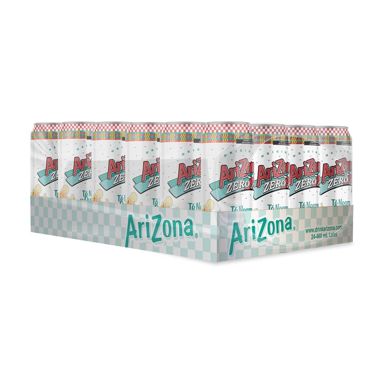 Arizona Zero Té Negro Sabor Durazno 24 latas de 460 ml