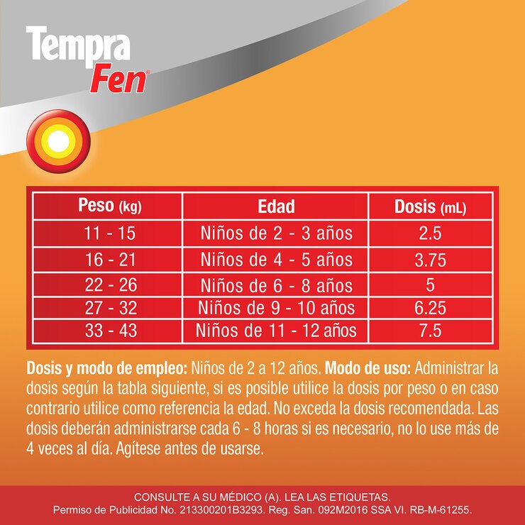 Tempra Fen Ibuprofeno suspensión 2 cajas con 100 ml — Imagen 2 de 4