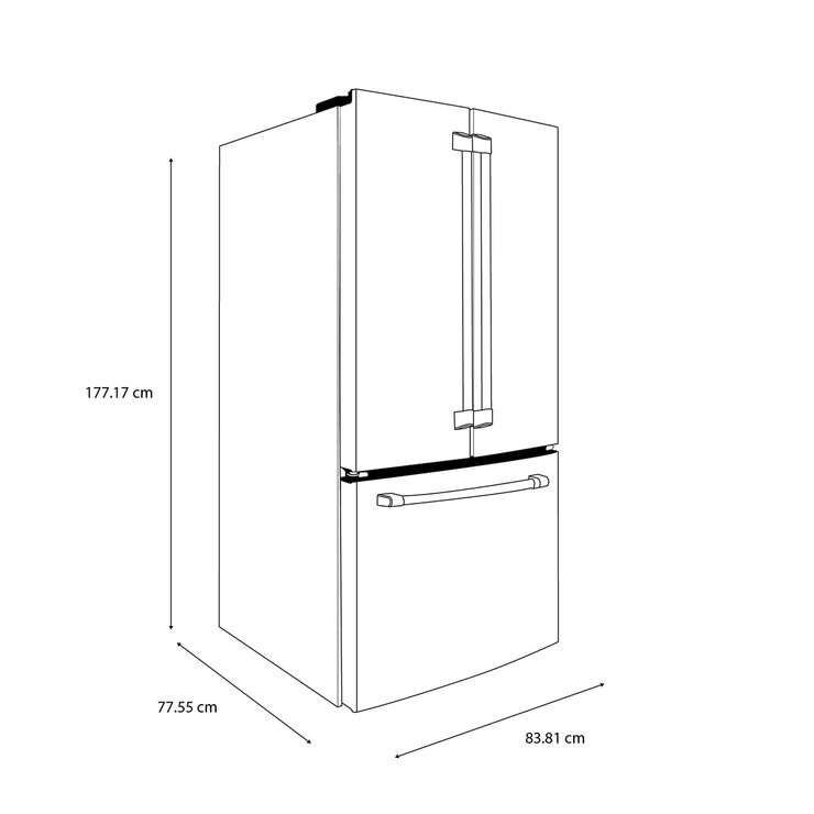 Café Refrigerador 19" French Door Negro — Imagen 2 de 4