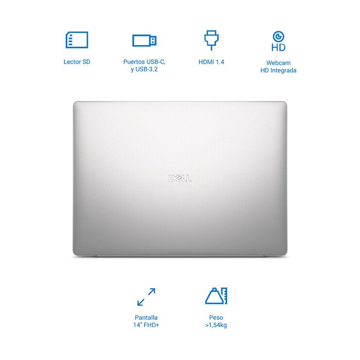 DELL 14 Laptop 14" Full HD+ AMD Ryzen 7 16GB 512GB SSD — Imagen 4 de 4