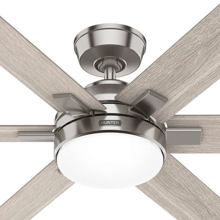 Hunter, Ventilador de Techo Georgetown 52" Acabado Níquel Cepillado — Imagen 3 de 4