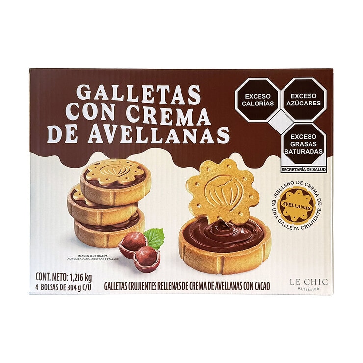 Le Chic Patissier Galletas Rellenas de Crema de Avellanas 4/304 g — Imagen 1 de 4