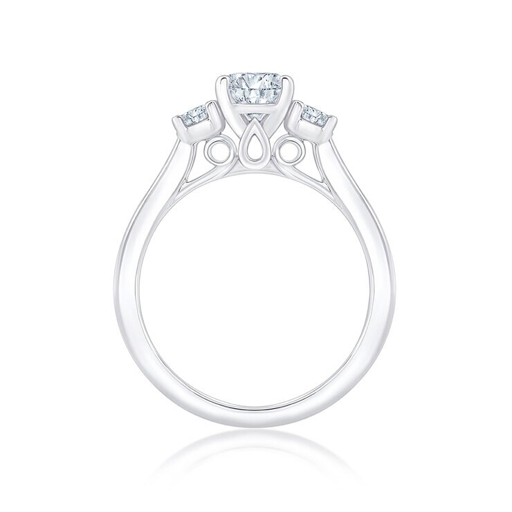 Anillo, Diamantes, 1.17ctw, Oro Blanco 14K — Imagen 4 de 4