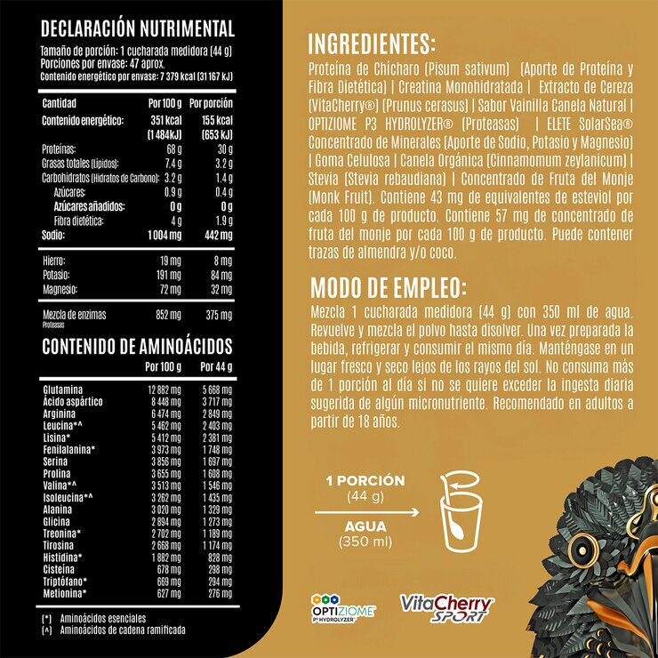 Birdman Falcon Performance Proteína Vegetal Sabor Vainilla 2.1 kg — Imagen 3 de 4