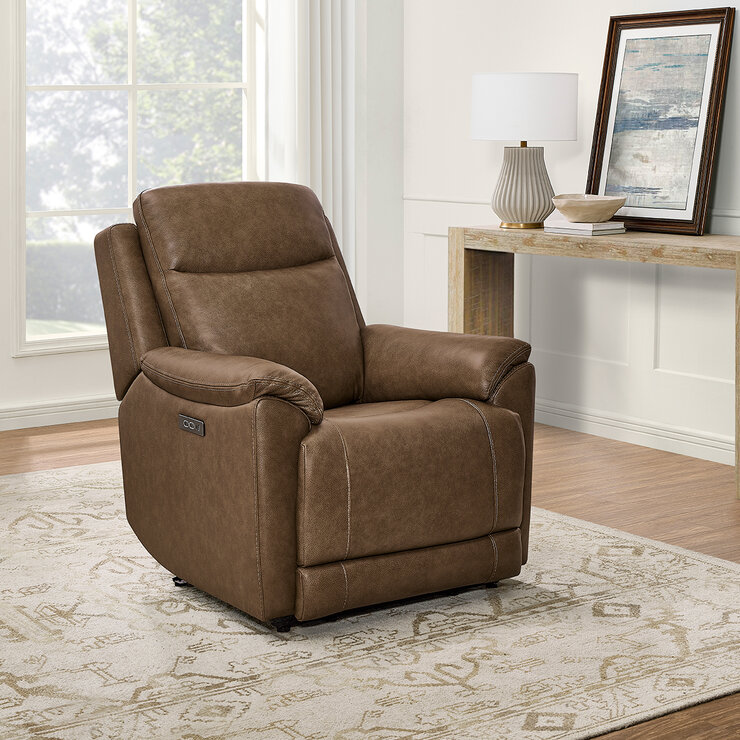 Gilman Creek Furniture, Sillón Reclinable Eléctrico de Piel — Imagen 1 de 4