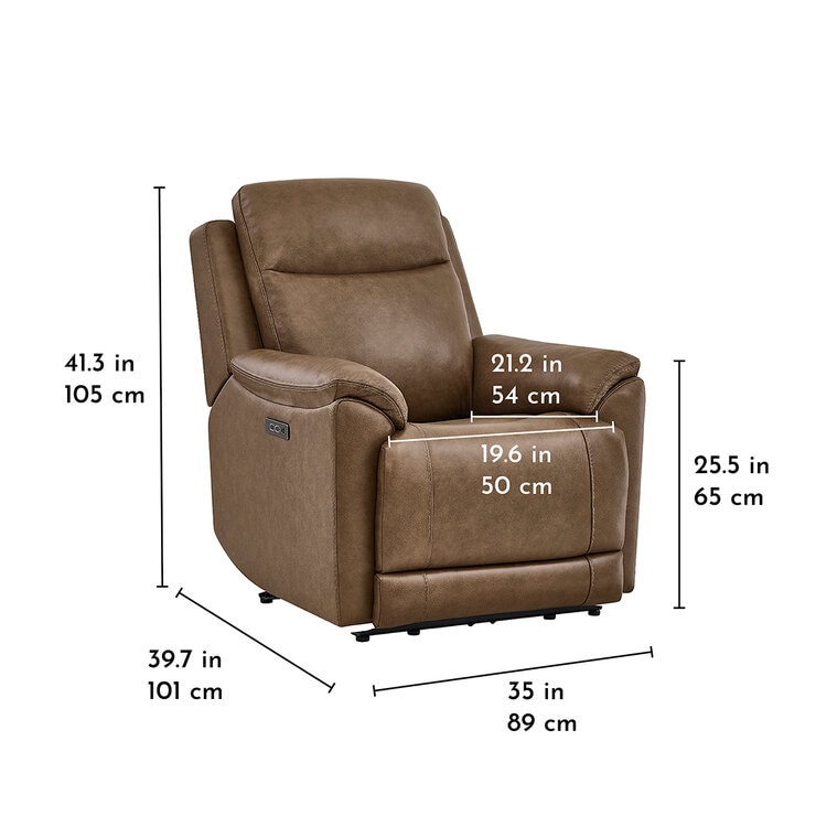 Gilman Creek Furniture, Sillón Reclinable Eléctrico de Piel — Imagen 2 de 4