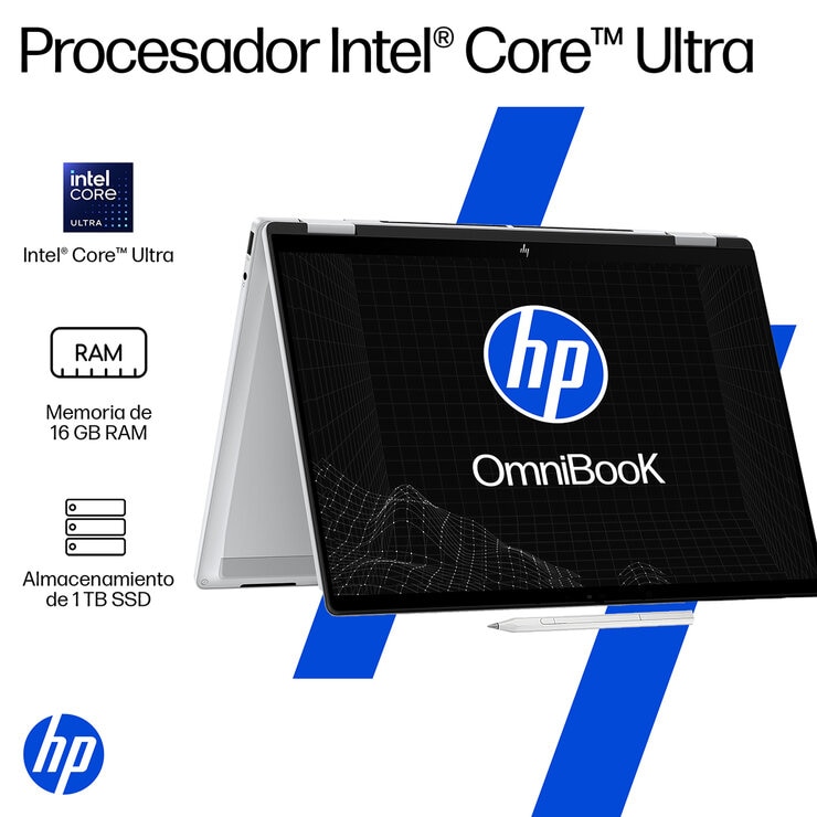 HP Omnibook X Flip NGAI 14-fm0072la 14" OLED UWVA Intel Core Ultra 7 16GB 1TB — Imagen 2 de 4