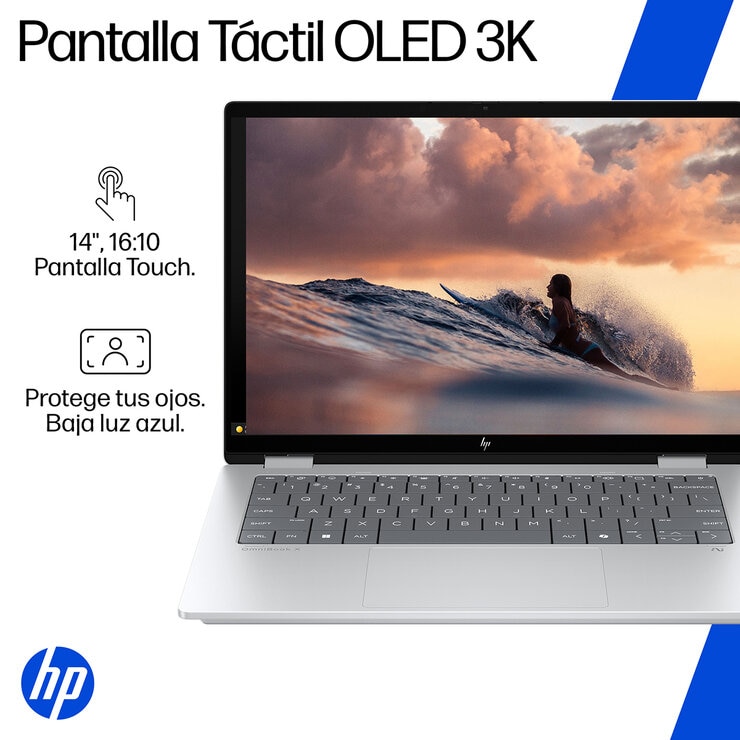 HP Omnibook X Flip NGAI 14-fm0072la 14" OLED UWVA Intel Core Ultra 7 16GB 1TB — Imagen 4 de 4