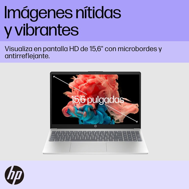 HP 15-fd0037la Laptop 15.6" HD Intel N200 8GB 512GB + HP 200 Mouse — Imagen 4 de 4