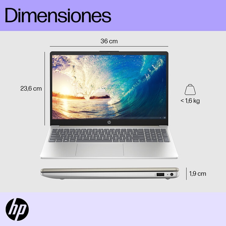 HP 15-fd0153la Laptop 15.6" Full HD Intel Core 5 16GB 512GB — Imagen 2 de 4
