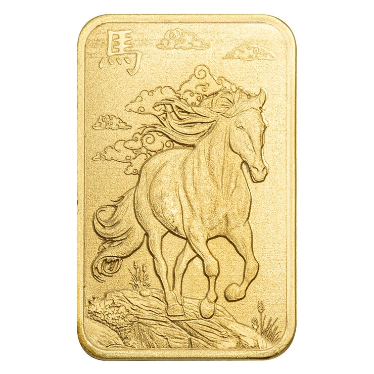 Lingotes de Oro 25 pz de 1g c/u PAMP, Caballo Buena Suerte — Imagen 3 de 4