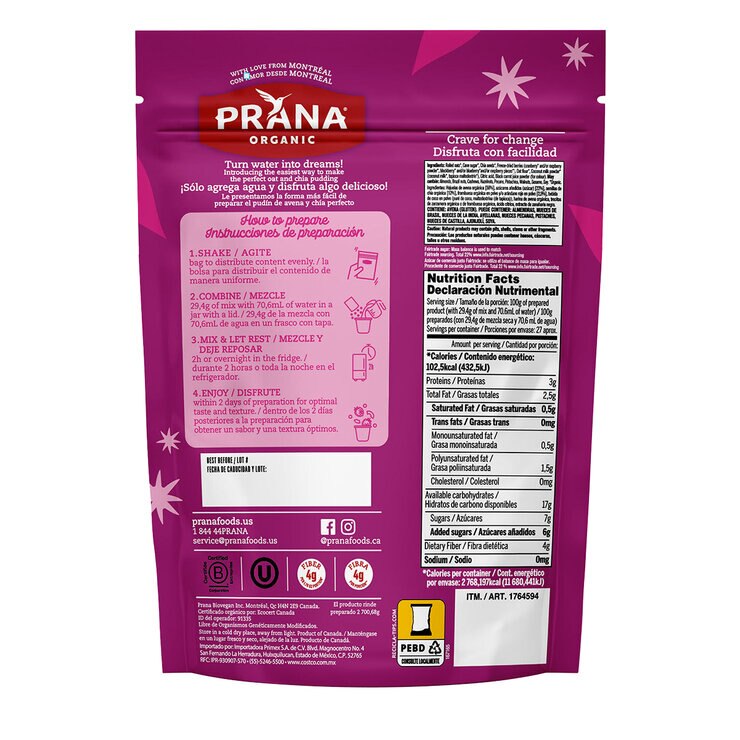 Praná Overnight Chía y Avena Sabor Moras 794 g — Imagen 2 de 3