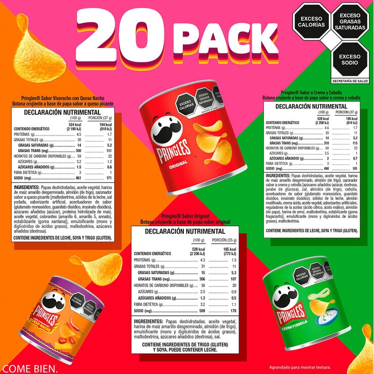 Pringles Papas Surtidas 20 pzas — Imagen 4 de 4