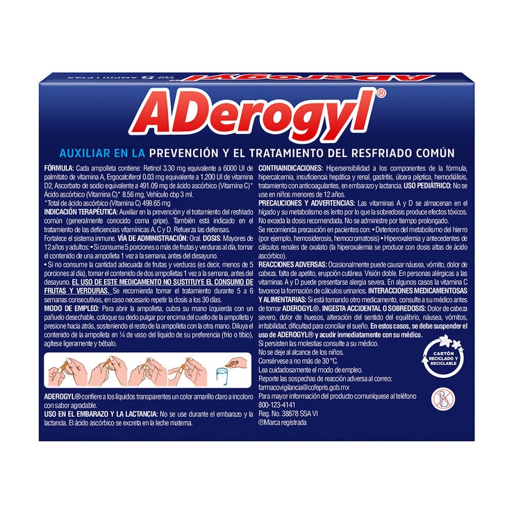 Aderogyl solución 2 cajas con 5 ampolletas 3 ml — Imagen 2 de 3