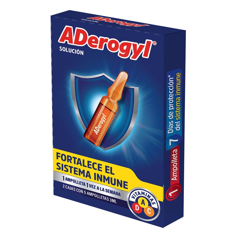 Aderogyl solución 2 cajas con 5 ampolletas 3 ml — Imagen 1 de 3