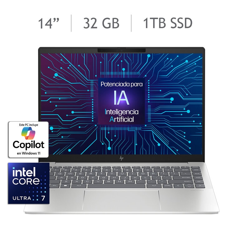 HP Pavilion Plus 14-ew1002la Laptop 14" OLED Intel Core Ultra 7 32GB 1TB — Imagen 1 de 4