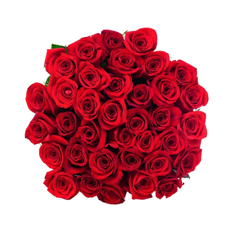 Chiltepec, Bouquet de 36 Rosas Rojas con Florero de Vidrio [Preventa] — Imagen 2 de 2