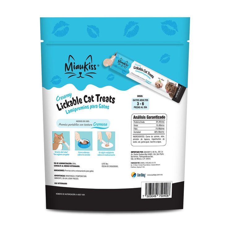 MiauKiss Premios para Gato sabor Atún 30 tubos de 14 g — Imagen 2 de 2