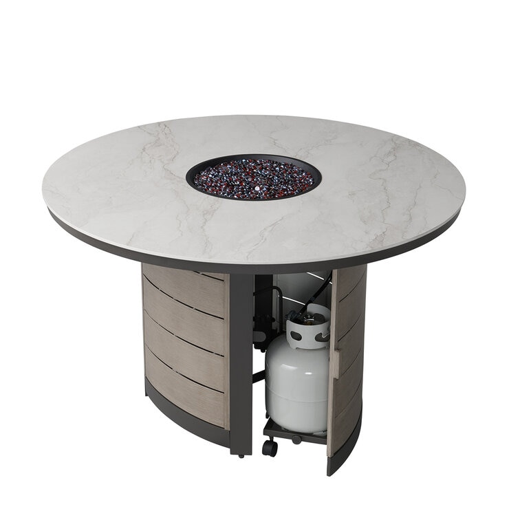Agio, Nicolet Comedor Alto con Fogatero para Jardín de 7 piezas — Imagen 2 de 4