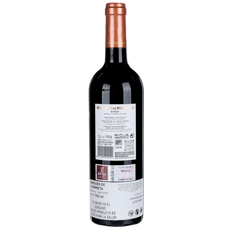 Vino Tinto Marqués de Murrieta Reserva 750ml — Imagen 2 de 2