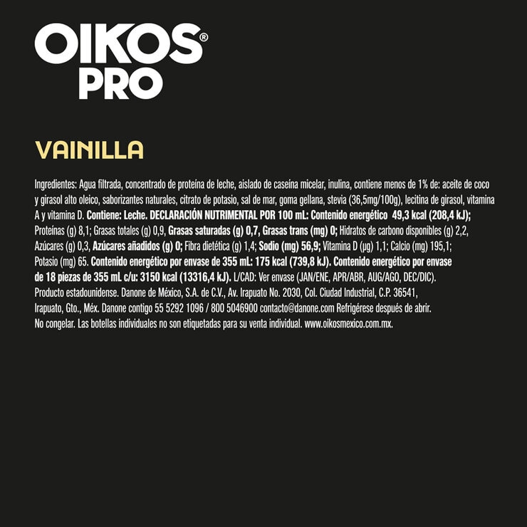 Oikos Bebida con 30 g de Proteina 18 pzas de 355 ml — Imagen 4 de 4