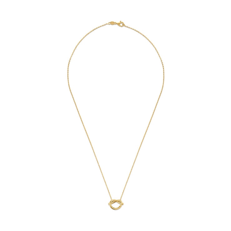 Collar con Dije de Nudo, Oro Amarillo 14K — Imagen 2 de 4