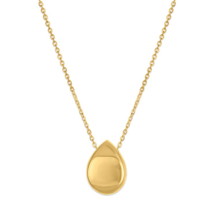 Collar, con Dije de Gota, Oro 14 K — Imagen 1 de 4