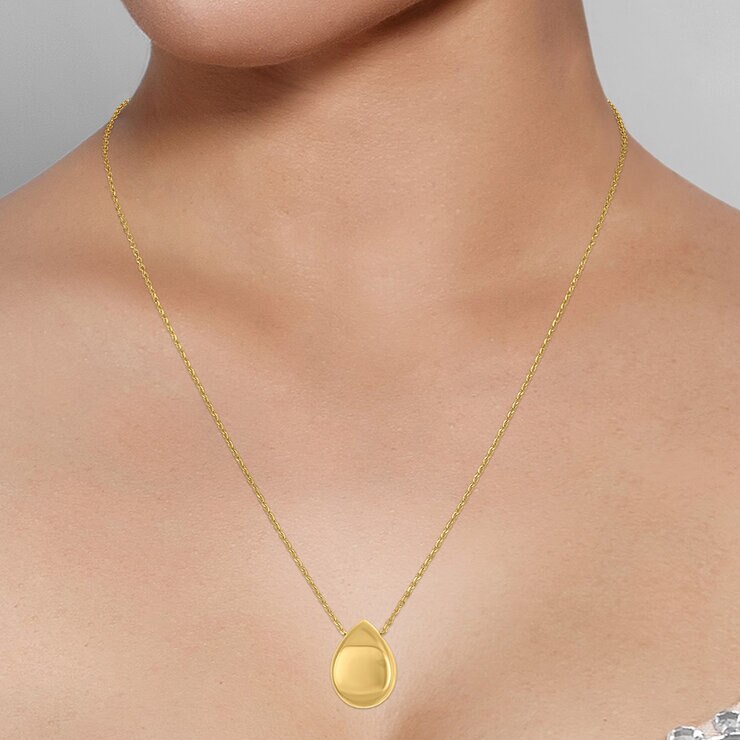 Collar, con Dije de Gota, Oro 14 K — Imagen 4 de 4