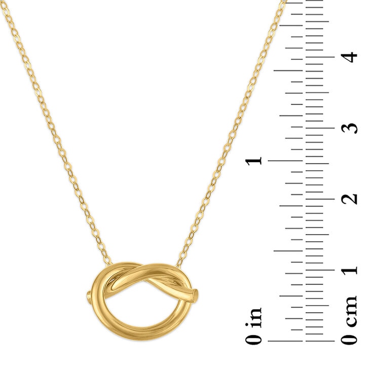 Collar con Dije de Nudo, Oro Amarillo 14K — Imagen 4 de 4
