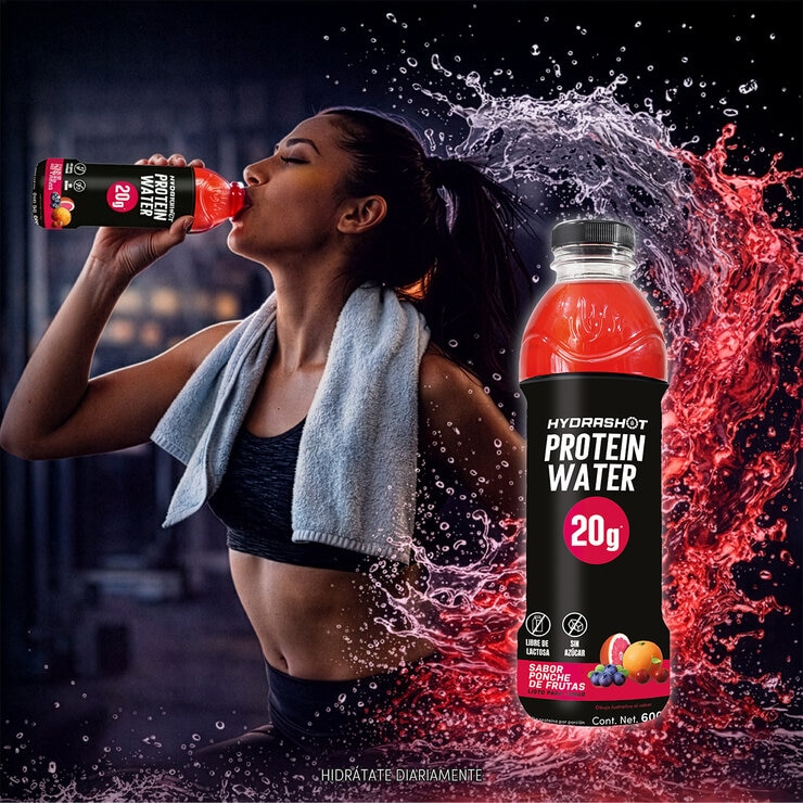 Hydrashot bebida de proteína + electrólitos con 20 g de proteína 18 / 600 ml — Imagen 2 de 4