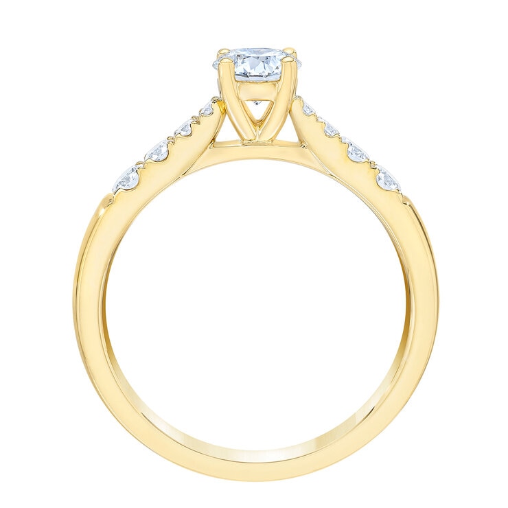 Anillo. Diamantes 0.75 CTW, Oro Amarillo 14K — Imagen 2 de 4