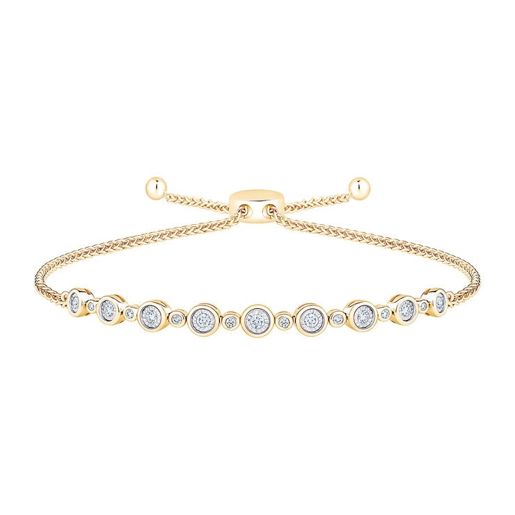 Pulsera, de Diamantes 0.30 CTW, Oro Amarillo 14K