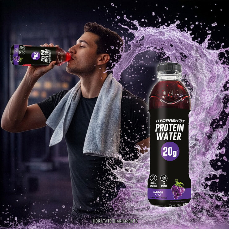 Hydrashot bebida de proteína + electrólitos con 20 g de proteína 18 / 600 ml — Imagen 4 de 4