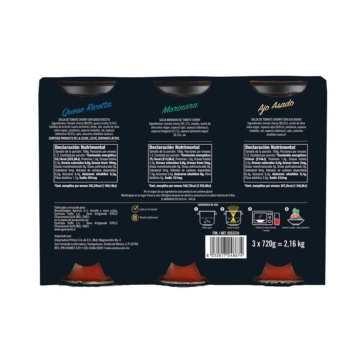 Agromonte Salsas de Tomate 3/720 g — Imagen 2 de 4