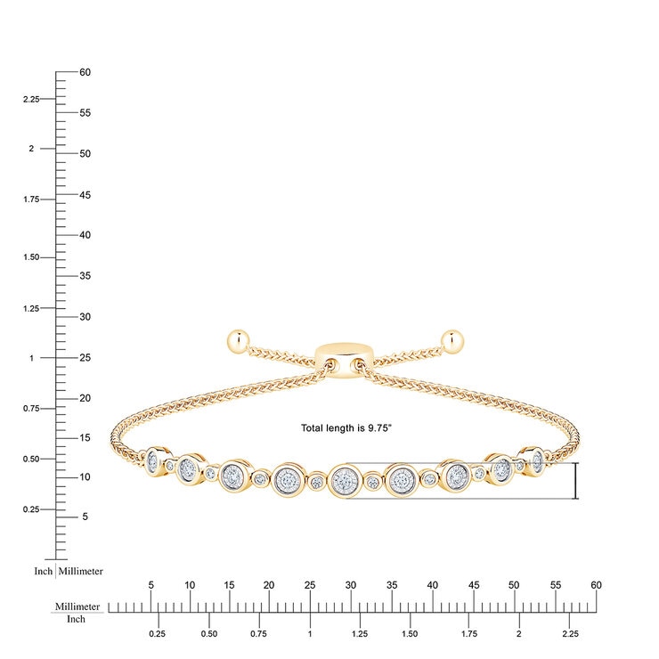 Pulsera, de Diamantes 0.30 CTW, Oro Amarillo 14K — Imagen 2 de 3