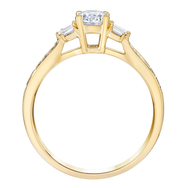 Anillo de Diamantes .75CTW, Oro Amarillo 14K — Imagen 2 de 4