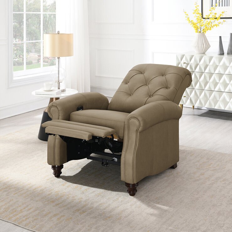 Simon Li Furniture, Sillón Reclinable de Piel con Sistema Eléctrico — Imagen 3 de 4