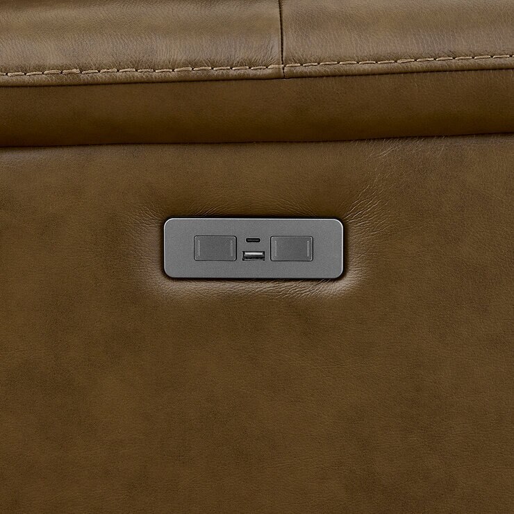 Barcalounger, Sillón Reclinable de Piel con Reposacabezas Eléctrico — Imagen 3 de 4