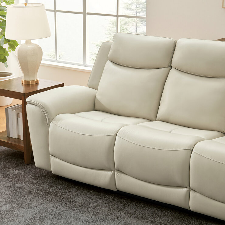 Gilman Creek Furniture, Sofá Reclinable de Piel con Sistema Eléctrico — Imagen 3 de 4