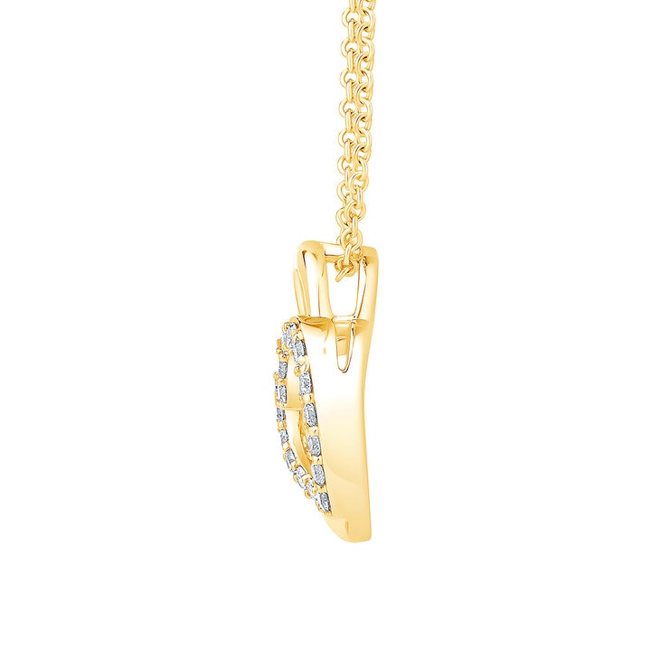 Collar de Diamantes 0.15CTW con Dije de Corazón, Oro 14K — Imagen 2 de 4