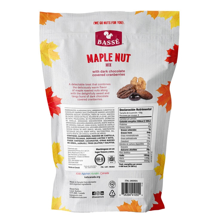 Bassé Mezcla de Botanas con Nueces y Maple 800 g — Imagen 2 de 2
