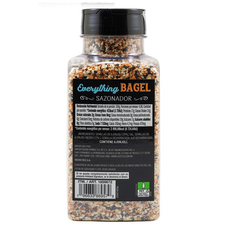 Kirkland Signature Sazonador Everything Bagel 496 g — Imagen 2 de 2
