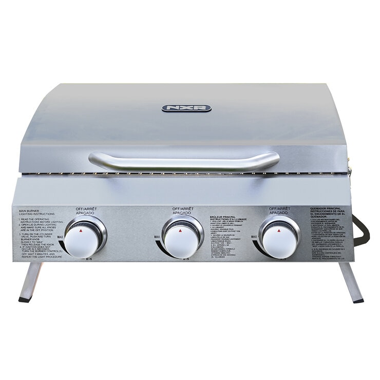 NXR, Parrilla de Acero Inoxidable Portátil de Gas Propano de 3 Quemadores — Imagen 2 de 4