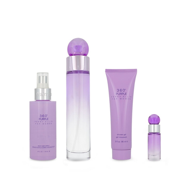Perry Ellis 360° Purple Set 4 pzas