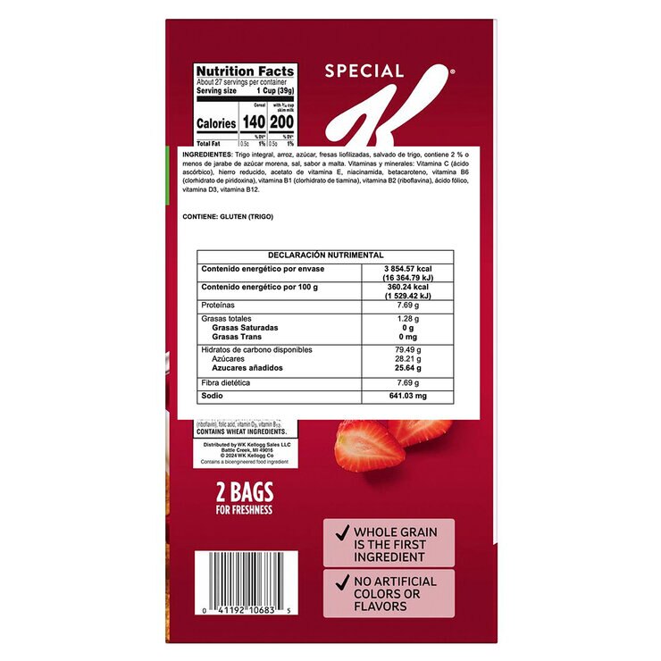 Kellogg's Special K Cereal de Trigo y Arroz con Fresa 2/535 g — Imagen 2 de 3