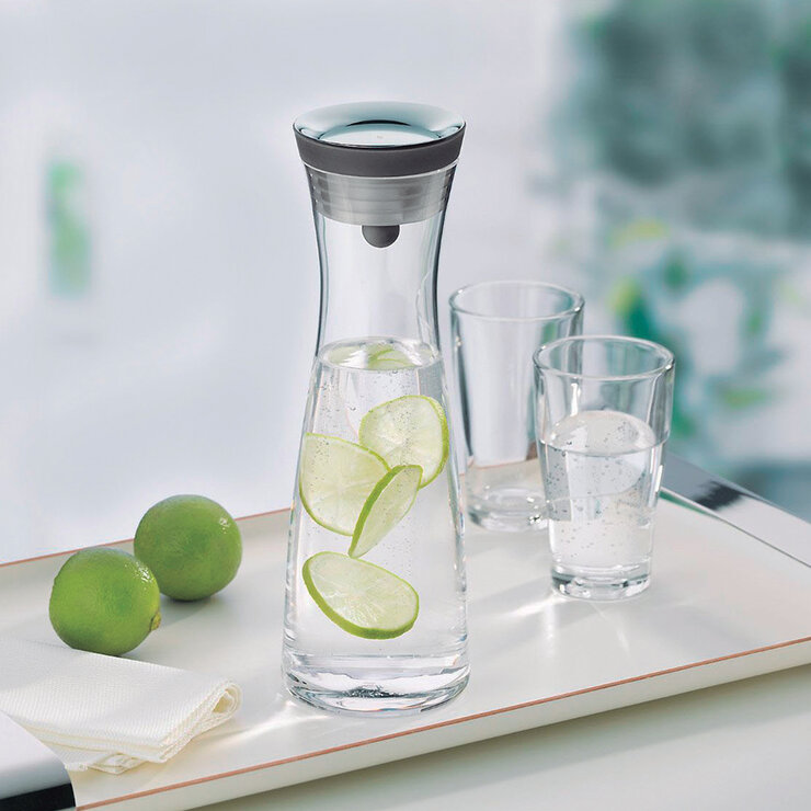WMF Jarra de Cristal con Tapa de Acero Inoxidable de 1L
