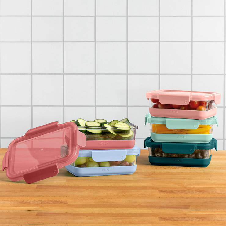 Ello Juego de Recipientes de Vidrio para Alimentos con Antideslizantes, 10 piezas — Imagen 3 de 4