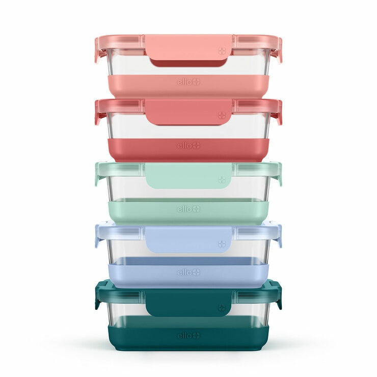 Ello Juego de Recipientes de Vidrio para Alimentos con Antideslizantes, 10 piezas — Imagen 4 de 4
