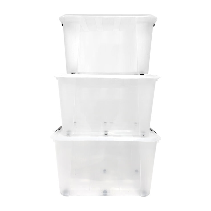 AG Box, Set de 3 Cajas Organizadoras, 52L, 70L y 90L.